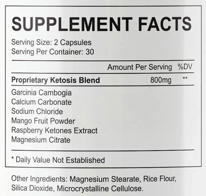 k3 spark keto ingredients label k3 spark keto ingredients label